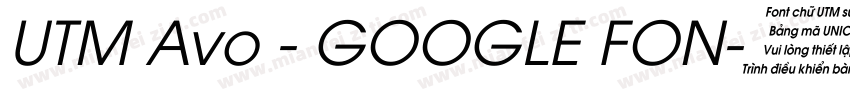 UTM Avo - GOOGLE FON字体转换